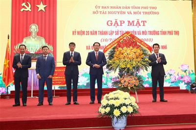 Bộ trưởng Đặng Quốc Khánh dự Lễ kỷ niệm 20 năm thành lập  Sở TN&MT tỉnh Phú Thọ 